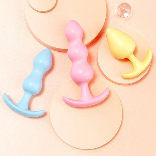 Women's Jelly Back Dine Female Anal Plug Tail Big Pull Bead Anal Bead Anal Toy Fun Adult Sex Products