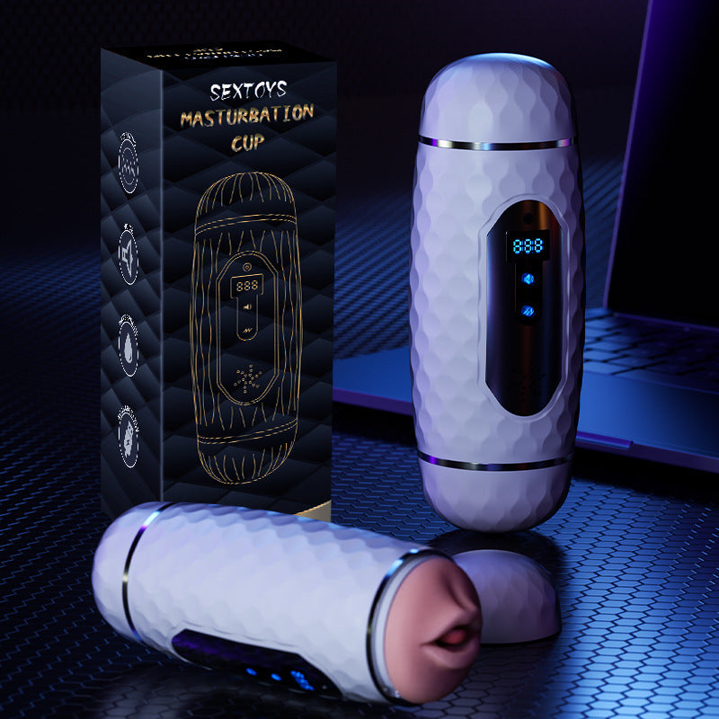 Mystery Double-Head Counting Cup Aircraft Cup Vibrating Heating Pronunciation Exercise Male Masturbation Device Sex Toy 25/Box