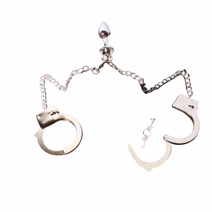 L’Entrave – Menottes métalliques élégantes pour jeux de couple | Accessoire sensuel & raffiné | Luna Sens